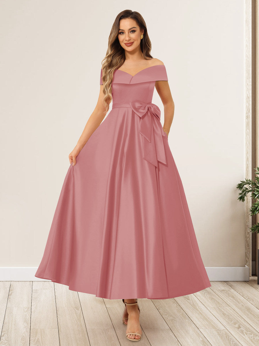 Evania Coral back view wedding guest dress