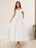 Evania Ivory front view wedding guest dress