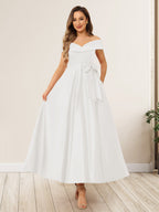 Evania Ivory front view wedding guest dress