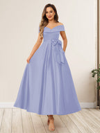 Evania Lavender front view wedding guest dress