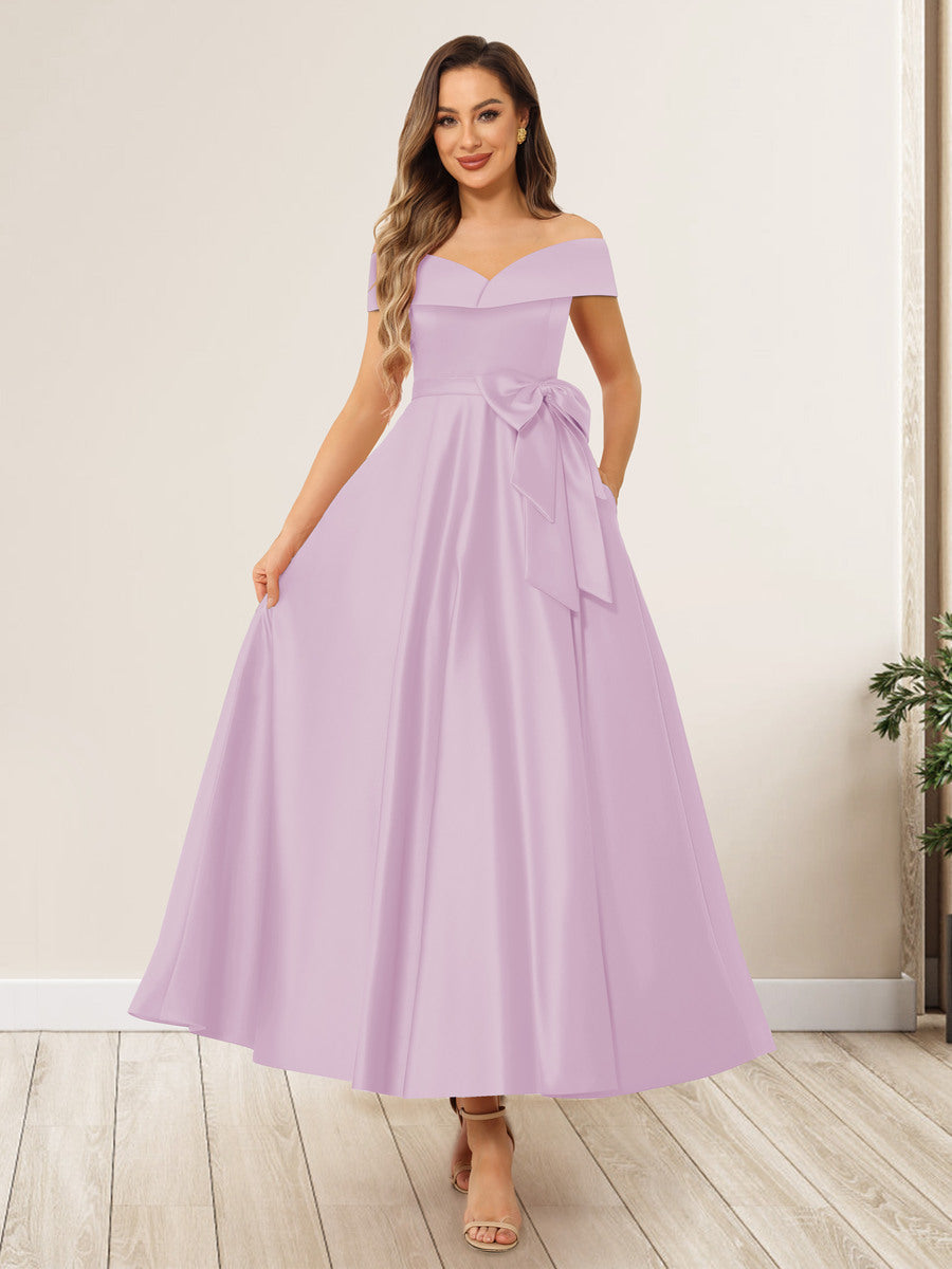 Evania Pearl Pink back view wedding guest dress