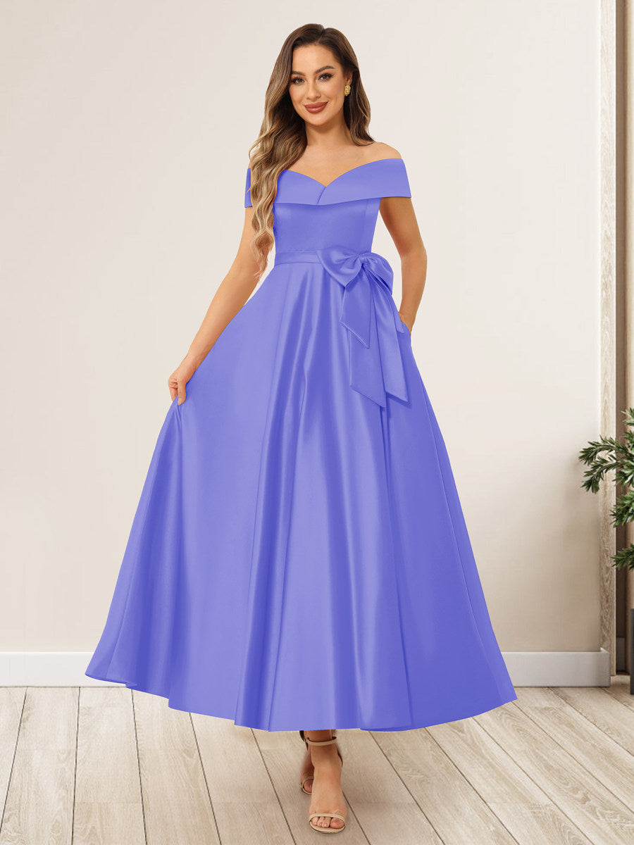Evania Lilac back view wedding guest dress