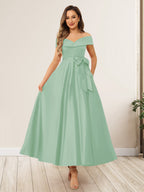Evania Mint Green front view wedding guest dress