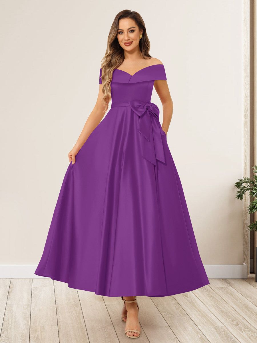 Evania Orchid front view wedding guest dress