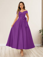 Evania Orchid front view wedding guest dress