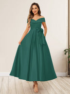 Evania Peacock front view wedding guest dress