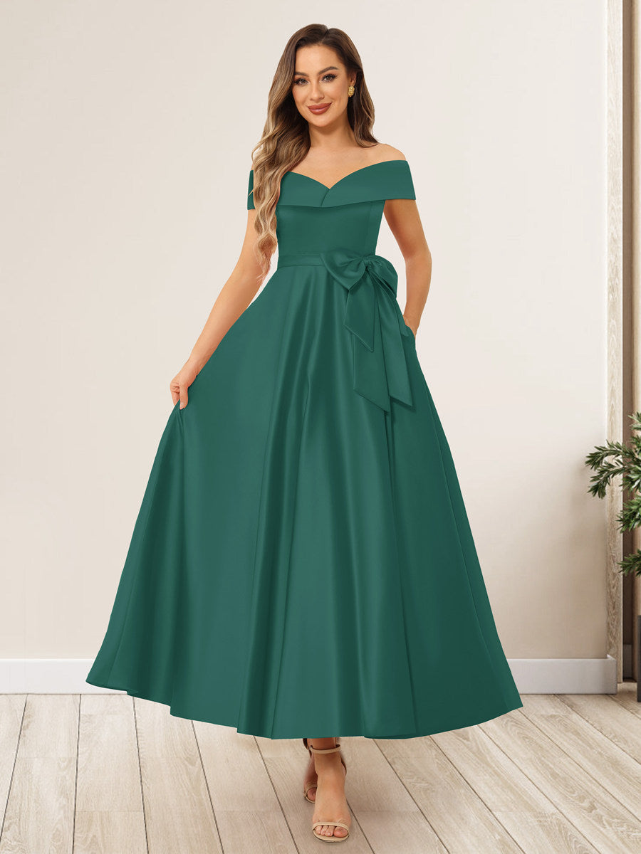 Evania Peacock front view wedding guest dress