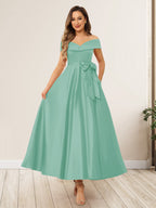 Evania Pool Blue back view wedding guest dress