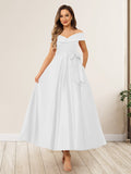Evania White front view wedding guest dress
