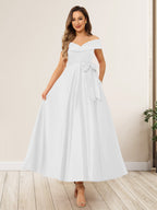Evania White front view wedding guest dress