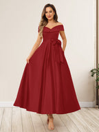 Evania Burgundy bodice detail wedding guest dress