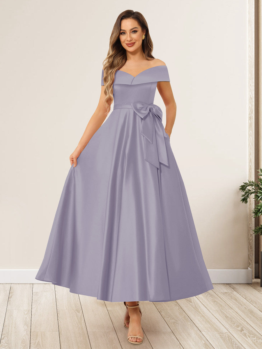 Evania Wisteria front view wedding guest dress
