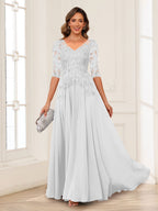 Calista Rowan Ivory back view mother of the bride dress