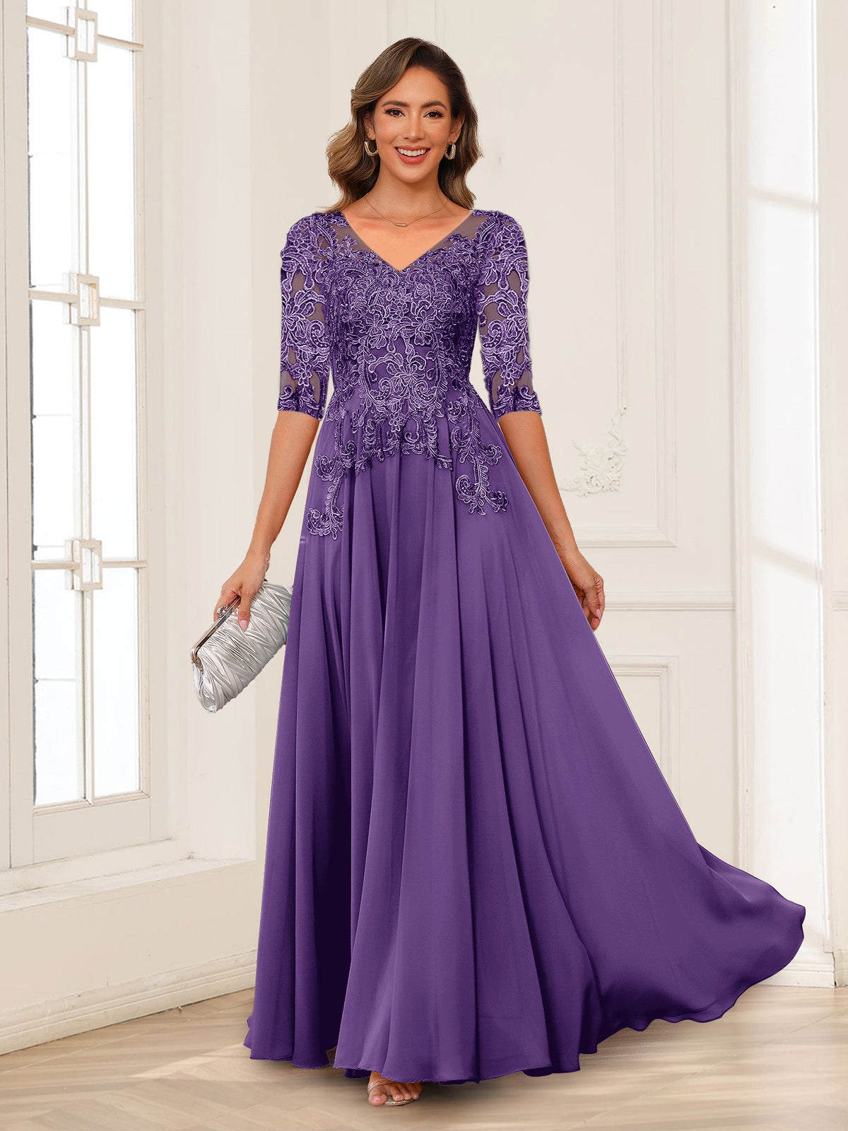 Florence regency front view mother of the bride dress
