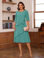 Giselle pool blue alternate front view 3 mother of the bride dress