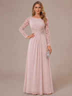 Rhiannon Claire Dusty Rose front view mother of the bride dress