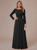 Rhiannon Claire Black front view mother of the bride dress