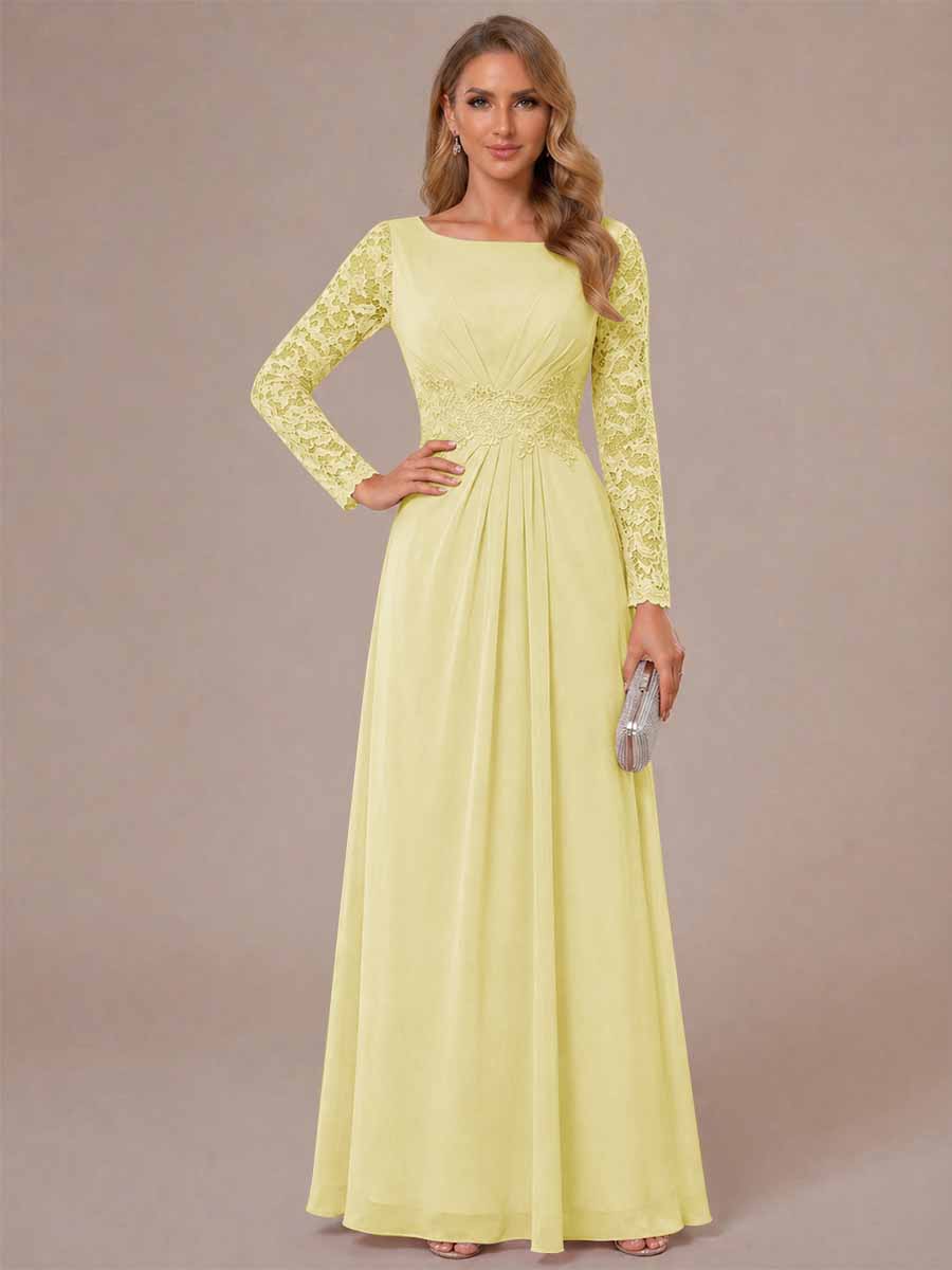 Rhiannon Claire Daffodil front view mother of the bride dress