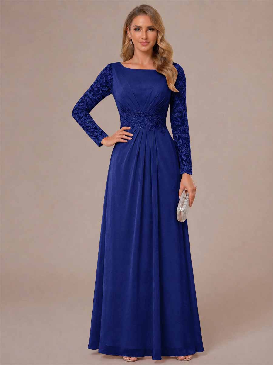 Rhiannon Claire Royal Blue front view mother of the bride dress