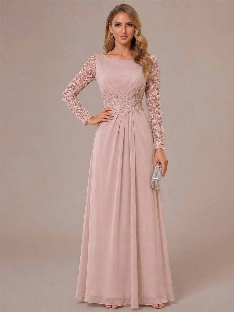 Rhiannon Claire Dusty Rose bodice detail mother of the bride dress