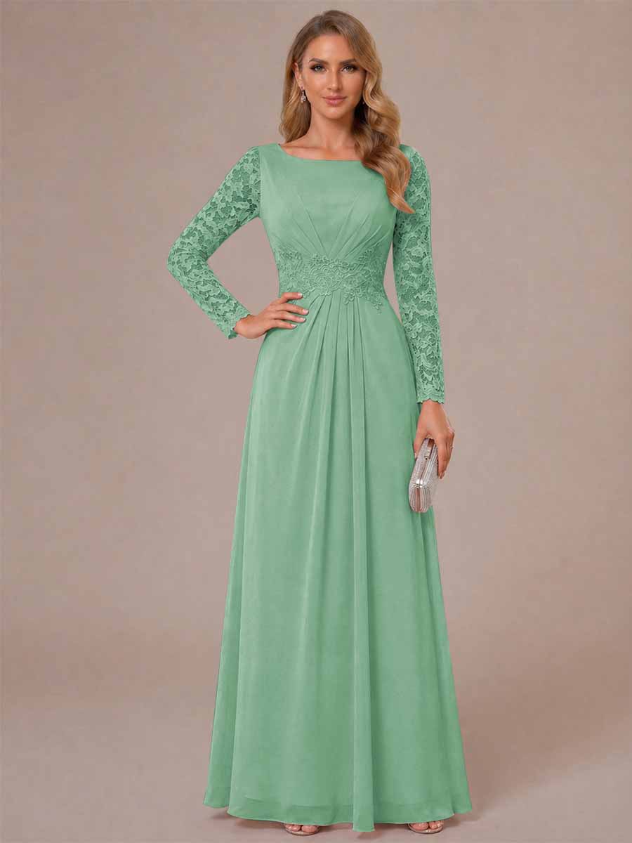 Rhiannon Claire Eucalyptus front view mother of the bride dress