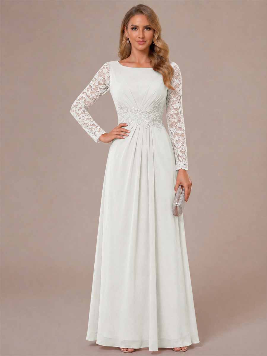 Rhiannon Claire Ivory front view mother of the bride dress