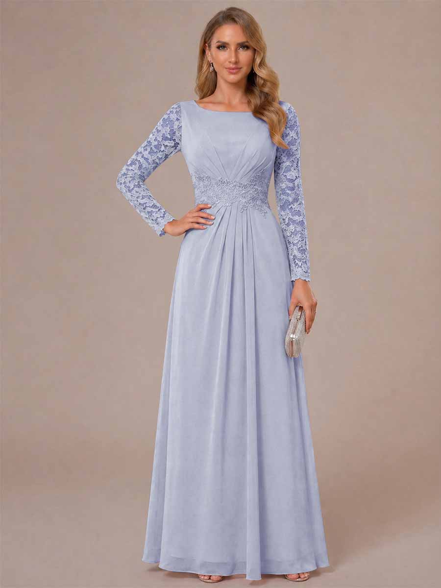 Rhiannon Claire Lavender front view mother of the bride dress