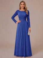 Rhiannon Claire Royal Blue back view mother of the bride dress