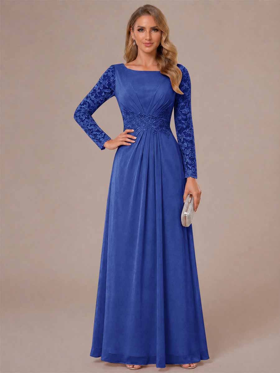 Rhiannon Claire Royal Blue back view mother of the bride dress