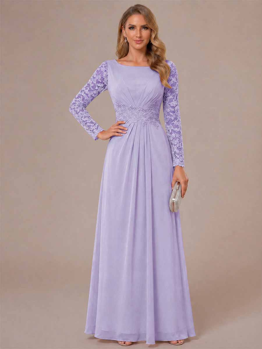 Rhiannon Claire Lilac back view mother of the bride dress