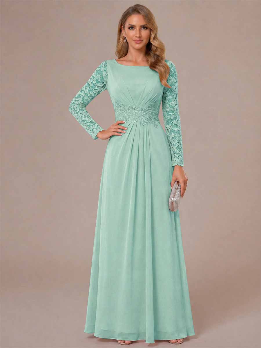 Rhiannon Claire Mint Green front view mother of the bride dress