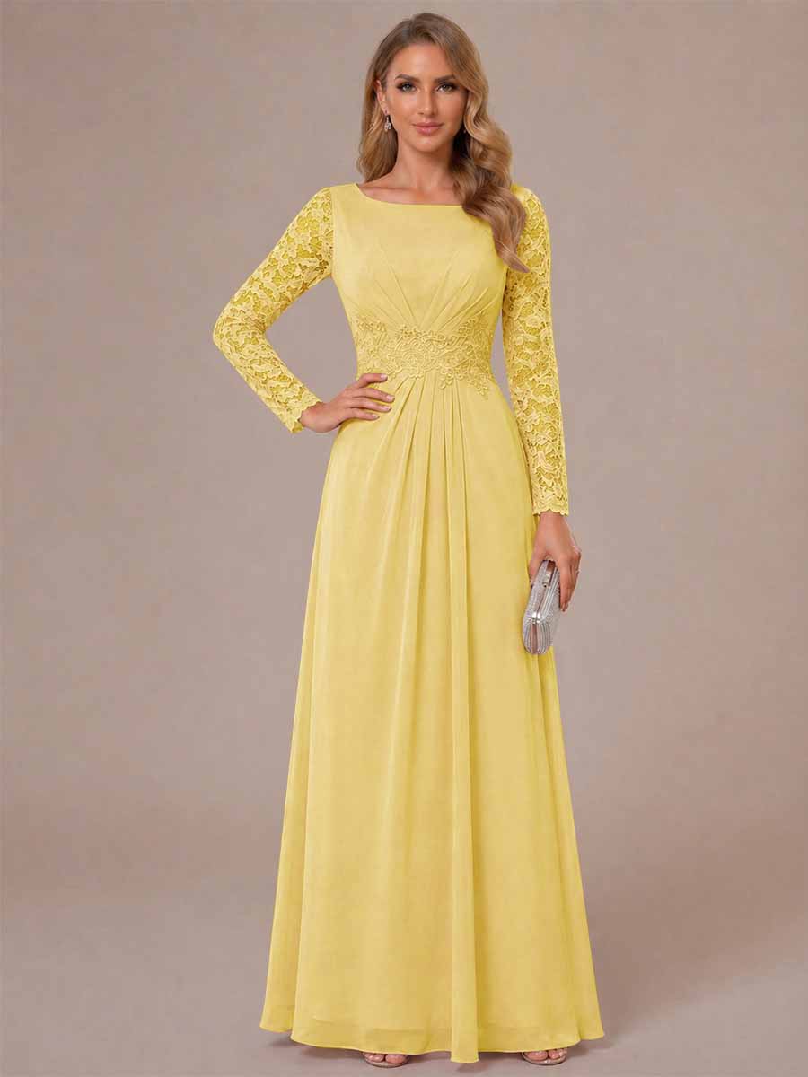 Rhiannon Claire Gold back view mother of the bride dress