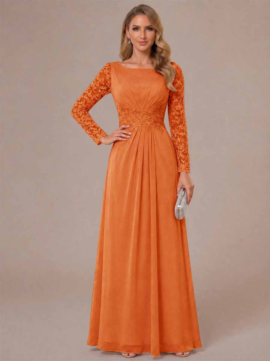 Rhiannon Claire Orange front view mother of the bride dress