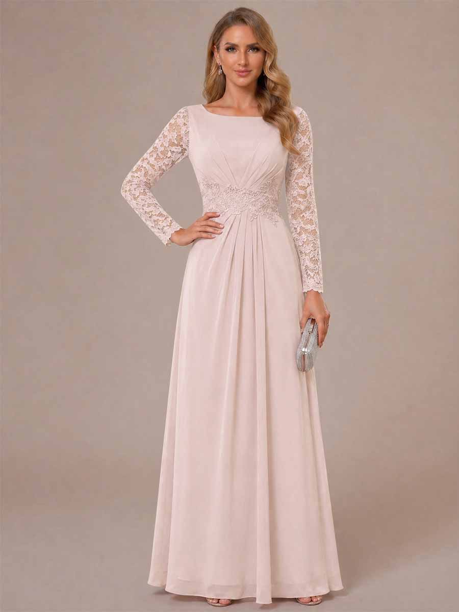 Rhiannon Claire Pearl Pink back view mother of the bride dress
