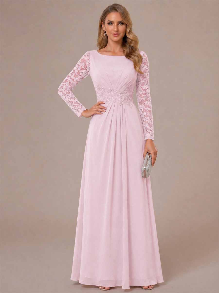 Rhiannon Claire Rose Pink front view mother of the bride dress