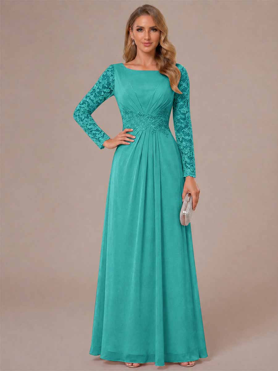 Rhiannon Claire Turquoise back view mother of the bride dress