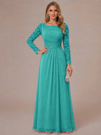 Rhiannon Claire Turquoise back view mother of the bride dress