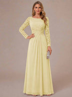 Rhiannon Claire Yellow front view mother of the bride dress