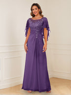 Evadne Claire Regency front view mother of the bride dress