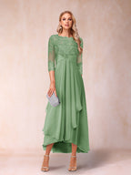 Emmeline Rose Sage Green back view mother of the bride dress