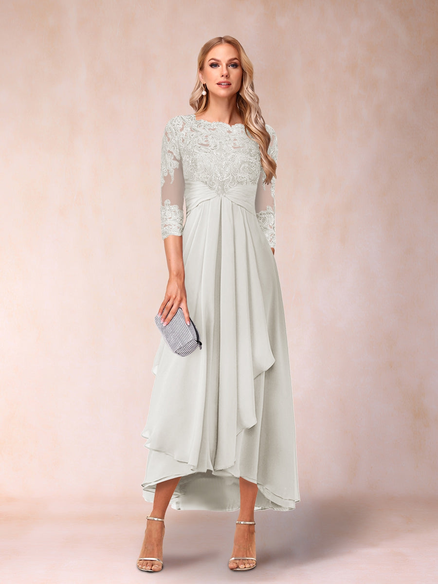 Emmeline Rose Ivory back view mother of the bride dress
