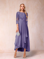 Emmeline Rose Lilac back view mother of the bride dress