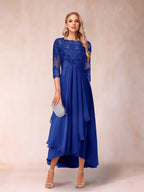 Emmeline Rose Royal Blue front view mother of the bride dress