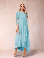 Emmeline Rose Sky Blue back view mother of the bride dress