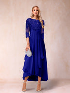Emmeline Rose Royal Blue back view mother of the bride dress