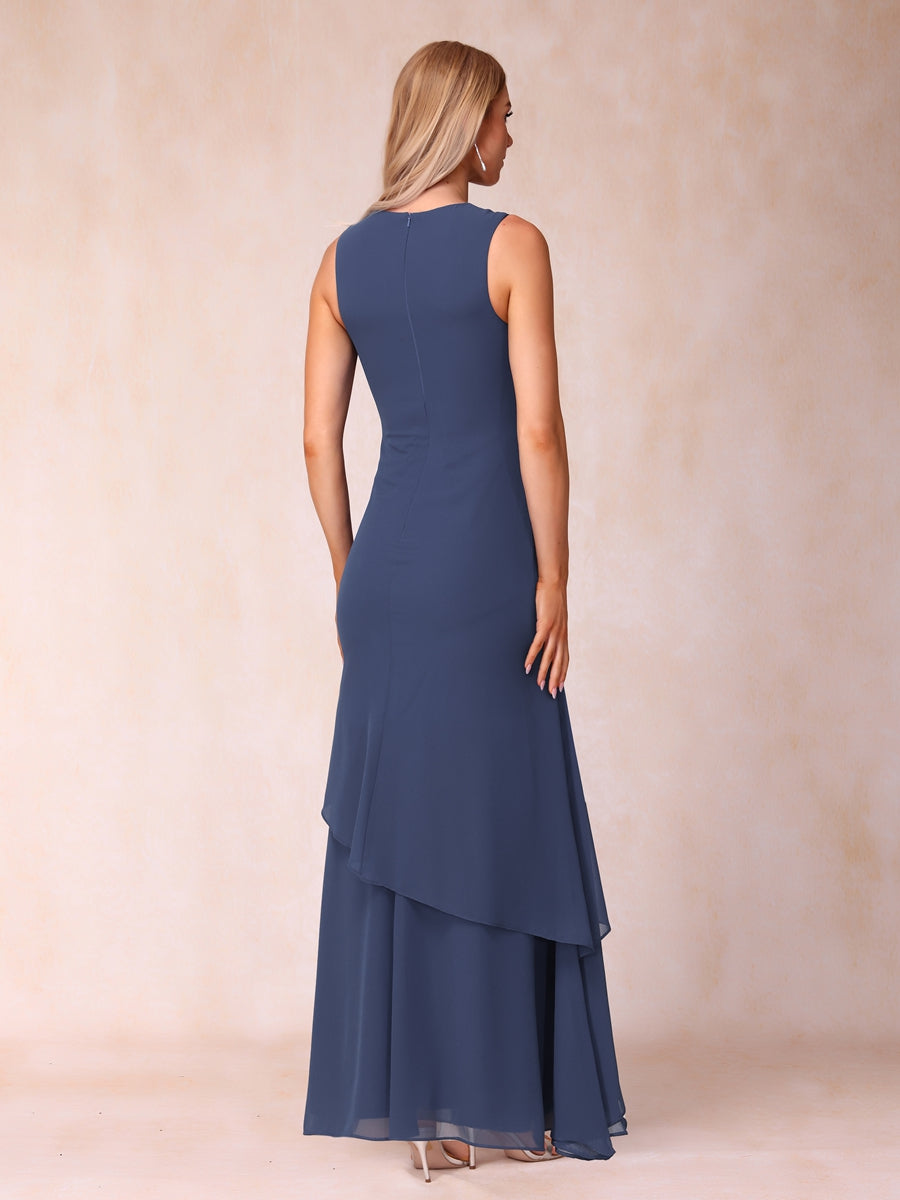Cressida Fern Dusty Blue fabric detail mother of the bride dress