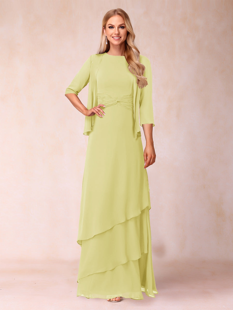 Cressida Fern Daffodil front view mother of the bride dress
