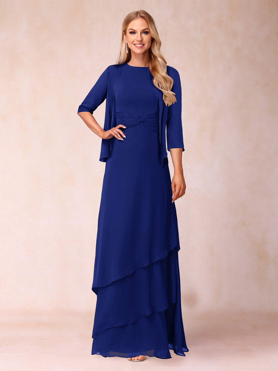 Cressida Fern Royal Blue side view mother of the bride dress