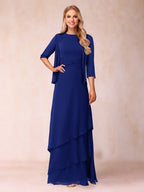 Cressida Fern Royal Blue side view mother of the bride dress