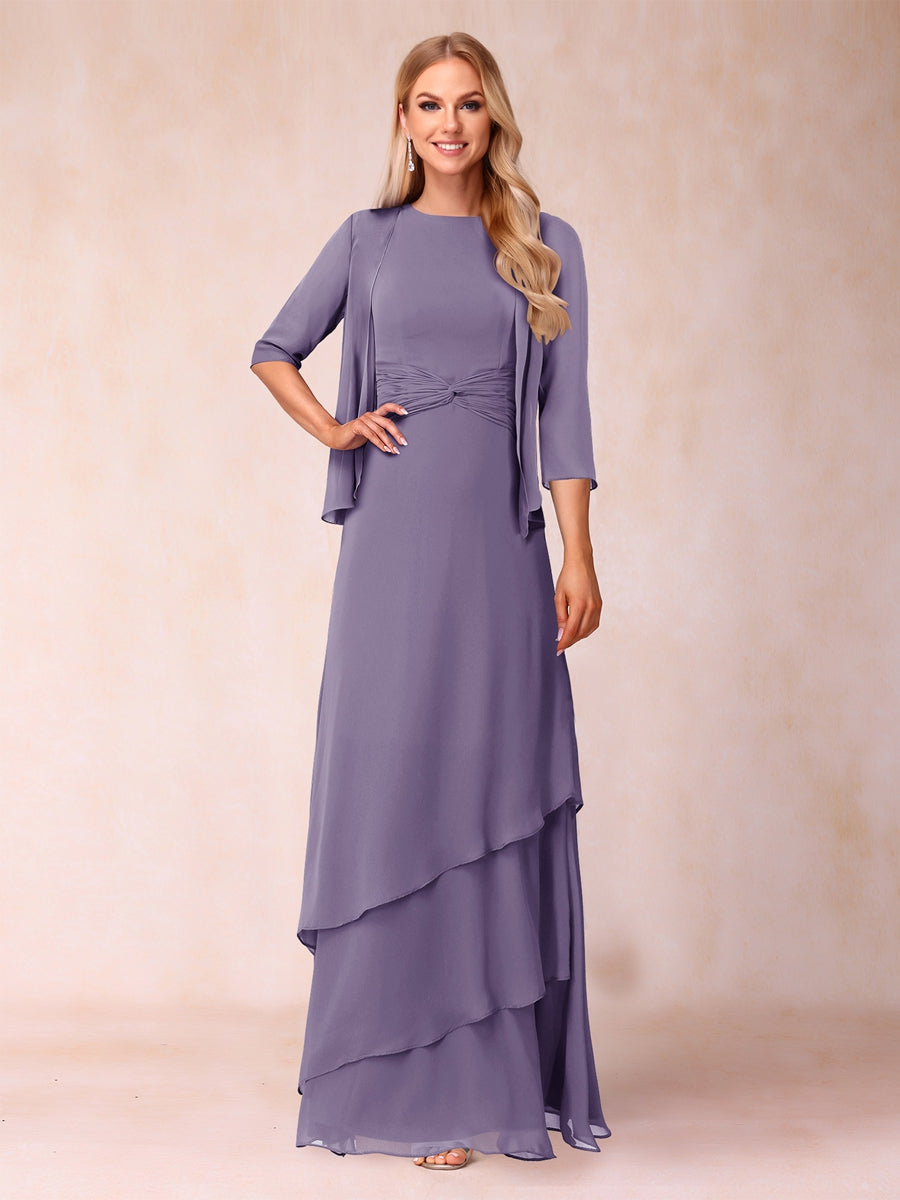 Cressida Fern Wisteria front view mother of the bride dress